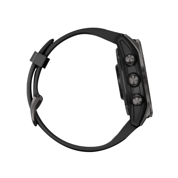Garmin Fenix 7S Sapphire Solar Carbon G. DLC Titanium w. Black Band