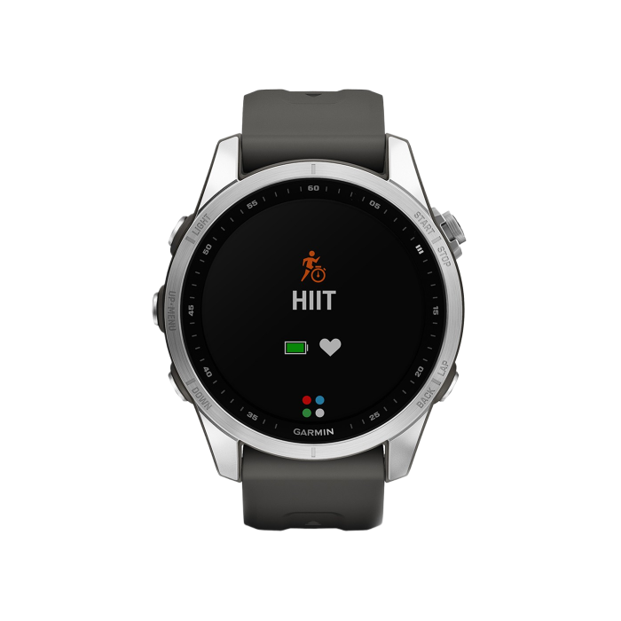 Garmin Fenix 7S Silver with Graphite Band