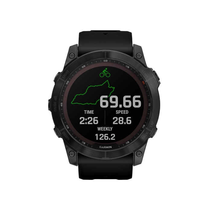 Garmin Fenix 7X Sapphire S. Black DLC Titanium w. Black Band