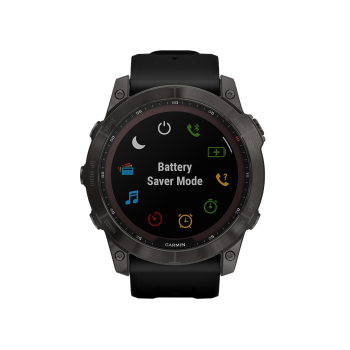 Garmin Fenix 7X Sapphire Solar Carbon Gray DLC Titanium with Black Band