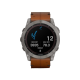 Garmin Fenix 7X Sapphire Solar Titanium w. Chestnut Leather Band