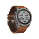 Garmin Fenix 7X Sapphire Solar Titanium w. Chestnut Leather Band