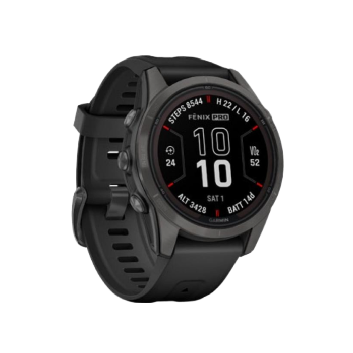 Garmin Fenix 7S Pro Sapphire Solar Carbon G. DLC Tit. with Black Band