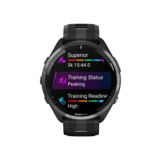 Garmin Forerunner 965 Carbon Gray Titanium Bezel w. Blk Case and Blk/Powder Gray S. Band (010-02809-00,010-02809-10)