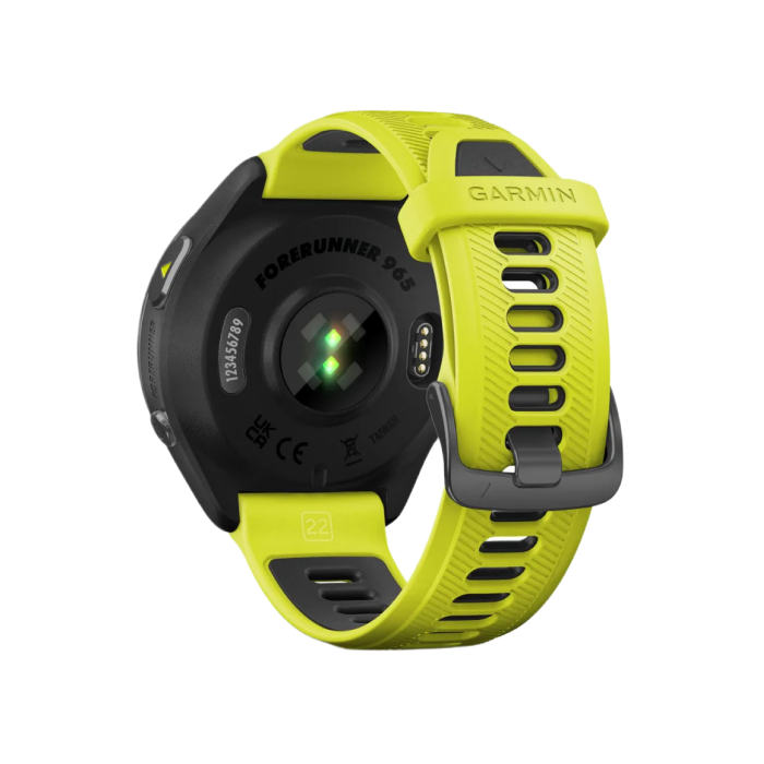 Garmin Forerunner 965 Carbon Gray Titanium Bezel w. Black Case and Amp Yell/Black S. Band