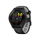 Garmin Forerunner 265 Black Bezel and Case w. Black/Powder Gray Silicone Band