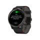 Garmin Venu 2 Slate with Black Leather Band