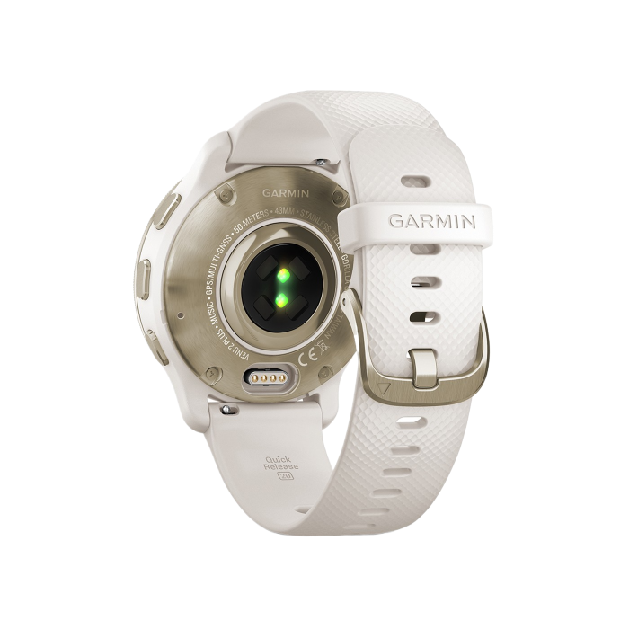 Garmin Venu 2 Plus Cream Gold S. Steel Bezel w. Ivory Case and S. Band (010-02496-02,010-02496-12)