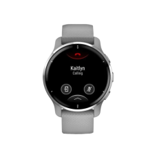 Garmin Venu 2 Plus Silver S. Steel Bezel w. Powder G. Case and S. Band (010-02496-00,010-02496-10)