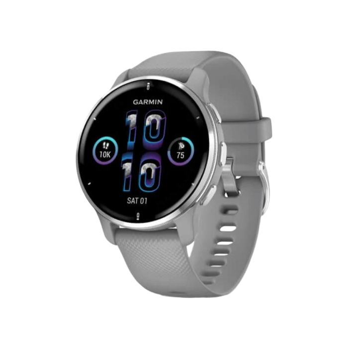 Garmin Venu 2 Plus Silver S. Steel Bezel w. Powder G. Case and S. Band