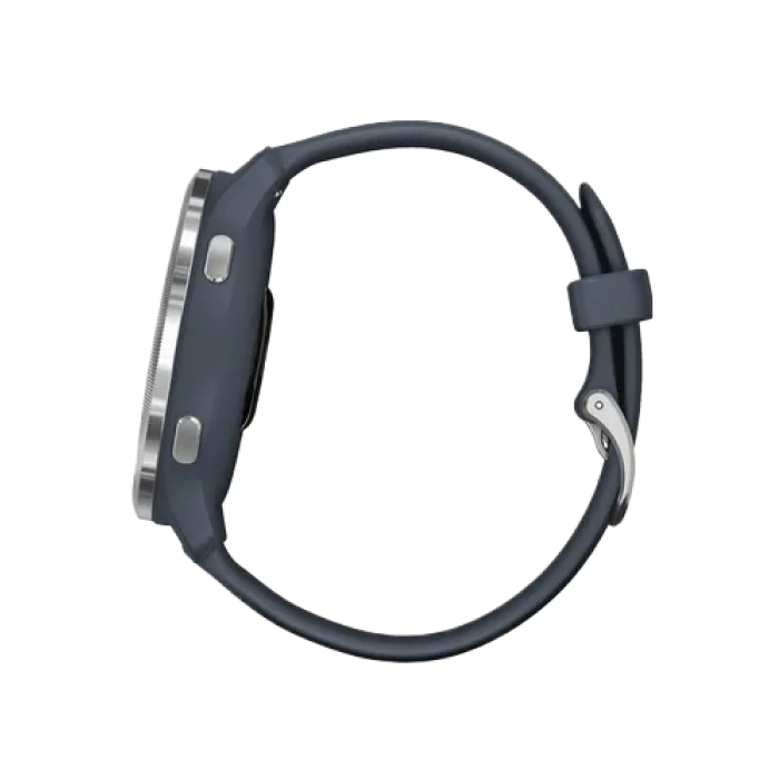 Garmin Venu 2 Silver Bezel with Granite Blue Case and Silicone Band