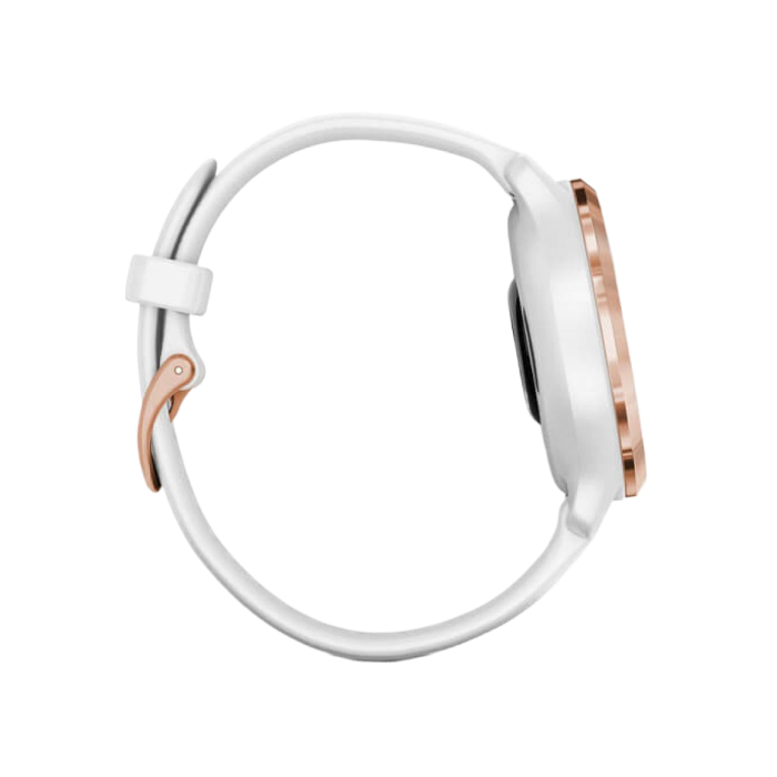 Garmin Venu 2S Rose Gold Bezel with White Case and Silicone Band