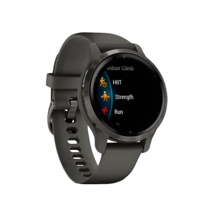 Garmin Venu 2S Slate Bezel with Graphite Case and Silicone Band