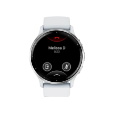 Garmin Venu 3 Silver Stainless Steel Bezel with Whitestone Case and Silicone Band (010-02784-00)