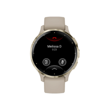 Garmin Venu 3S Soft Gold S. Steel Bezel w. French Gray Case and S. Band (010-02785-02)
