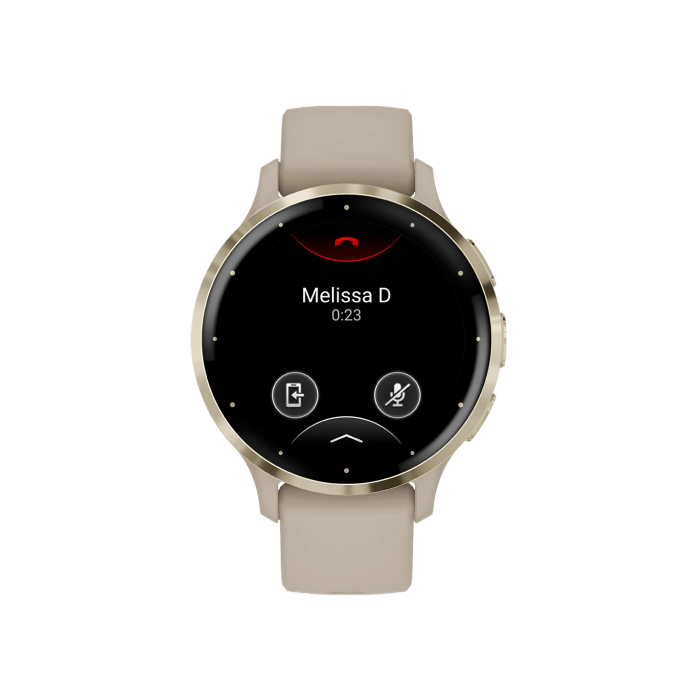Garmin Venu 3S Soft Gold S. Steel Bezel w. French Gray Case and S. Band (010-02785-02)