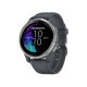 Garmin Venu Silver Stainless Steel Bezel w. Granite Blue and Silicone B.