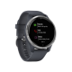 Garmin Venu Silver Stainless Steel Bezel w. Granite Blue and Silicone B.