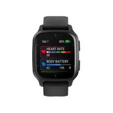 Garmin Venu Sq 2 – Music Edition Slate Aluminum Bezel with Black Case and Silicone Band (010-02700-00,010-02700-10)