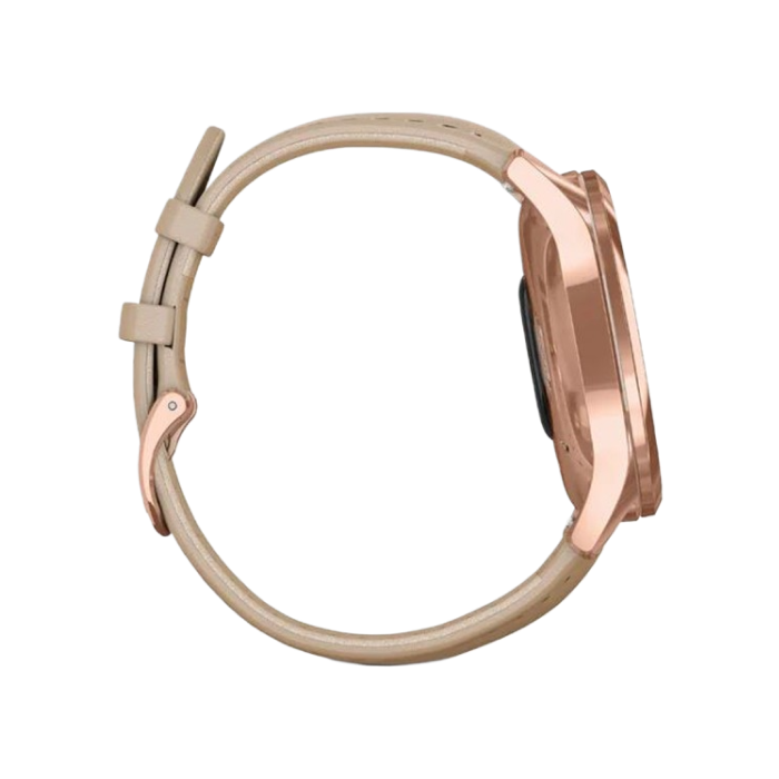 Garmin Vivomove Luxe Rose Gold-Beige Leather
