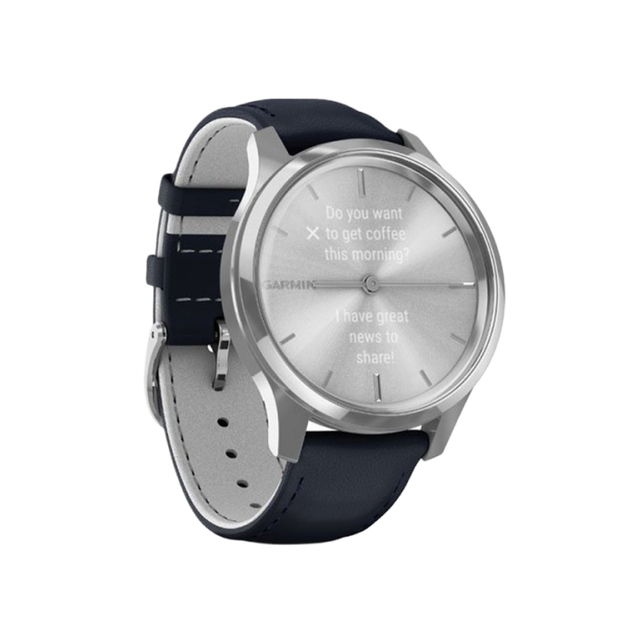 Garmin Vivomove Luxe Silver-Blue Leather