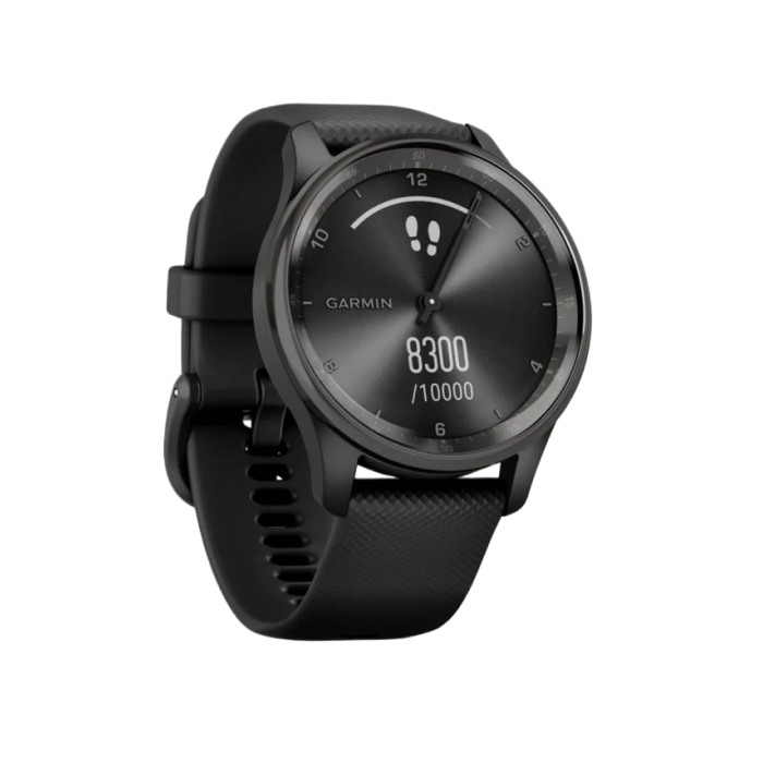 Garmin Vivomove Trend Slate S. Steel Bezel with Black Case and S. Band