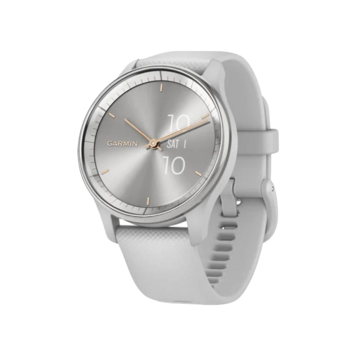 Garmin Vivomove Trend Silver S. Steel Bezel w. Mist Gray Case and S. Band
