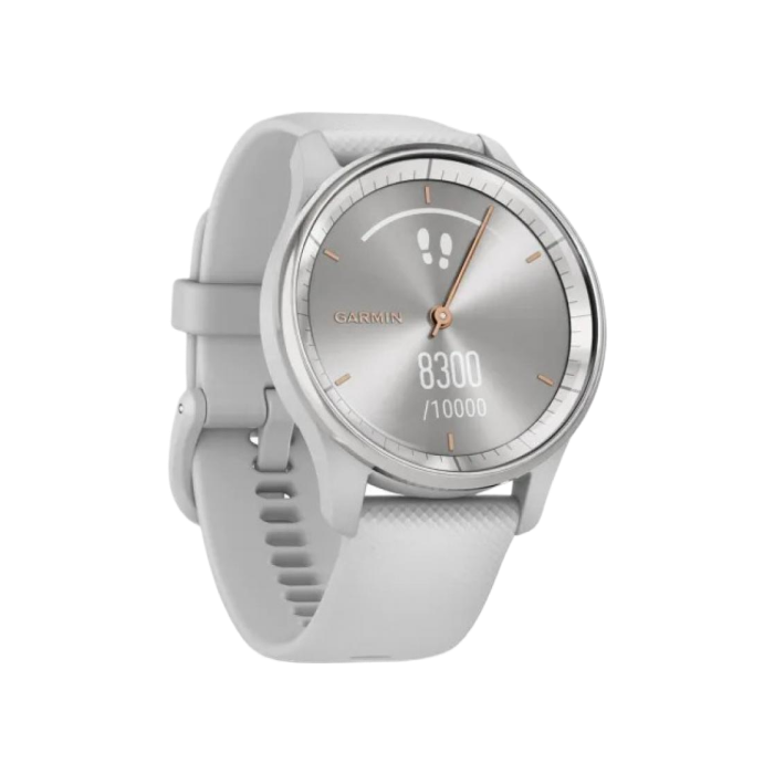Garmin Vivomove Trend Silver S. Steel Bezel w. Mist Gray Case and S. Band