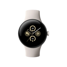 Google Pixel Watch 2 Polished Silver Aluminum Case / Bay Active Band