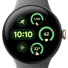 Google Pixel Watch 3 41 mm Wi-Fi Champagne Gold Aluminum Case/Hazel Active Band