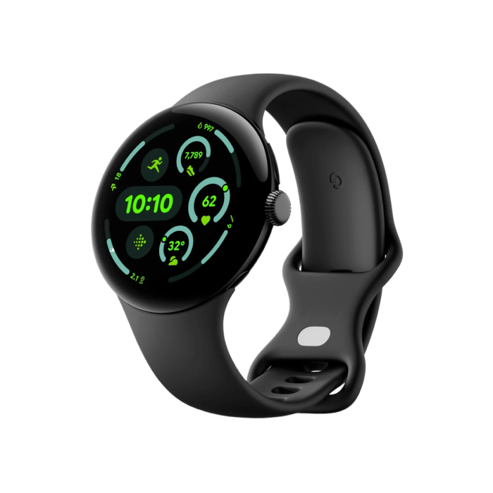 Google Pixel Watch 3 41 mm Wi-Fi Matte Black Aluminum Case/Obsidian Active Band