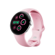 Google Pixel Watch 3 41 mm Wi-Fi Polished Silver Aluminum Case/Rose Quartz Active Band