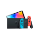 Nintendo Switch OLED with Neon Blue and Neon Red Joy-Con