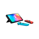 Nintendo Switch OLED with Neon Blue and Neon Red Joy-Con