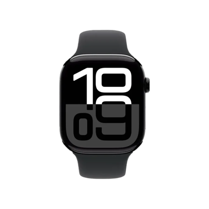 Apple Watch Series 10 42mm GPS + Cellular Jet Black Alu. Case w. Black Sport Band - M/L