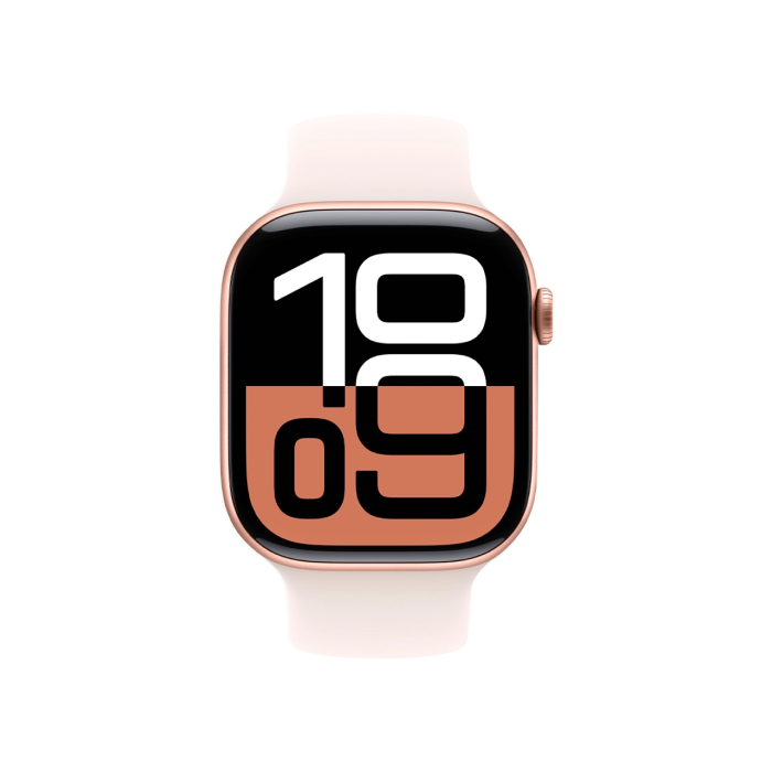 Apple Watch Series 10 46mm GPS + Cellular Rose Gold Alu. Case w. Light Blush Sport Band - M/L