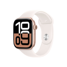 Apple Watch Series 10 42mm GPS + Cellular Rose Gold Alu. Case w. Light Blush Sport Band - S/M
