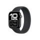 Apple Watch Series 10 42mm GPS Jet Black Aluminum Case w. Black Solo Loop Size 6
