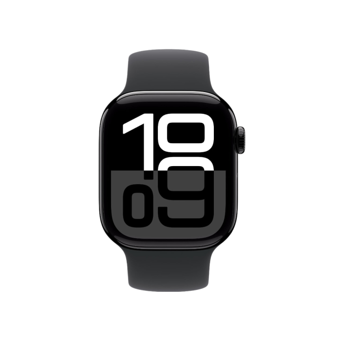 Apple Watch Series 10 42mm GPS Jet Black Aluminum Case w. Black Solo Loop Size 6