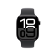 Apple Watch Series 10 42mm GPS Jet Black Aluminum Case w. Black Solo Loop Size 6
