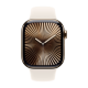 Apple Watch Series 10 46mm GPS + Cellular Gold Titanium Case with Starlight Sport Band M/L