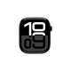 Apple Watch Series 10 46mm Jet Black Aluminium Case with Black Sport Band S/M