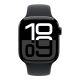 Apple Watch Series 10 46mm Jet Black Aluminium Case with Black Sport Band S/M