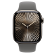 Apple Watch Series 10 46mm GPS + Cellular Natural Titanium Case w. Stone Gray Sport Band M/L