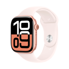 Apple Watch Series 10 46mm Rose Gold Aluminium Case with Light Blush Sport Band M/L (MWWU3)