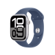 Apple Watch Series 10 42mm GPS + Cellular Silver Alu. Case w. Denim Sport Band - M/L
