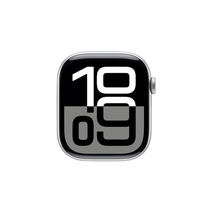 Apple Watch Series 10 42mm GPS + Cellular Silver Alu. Case w. Denim Sport Band - M/L