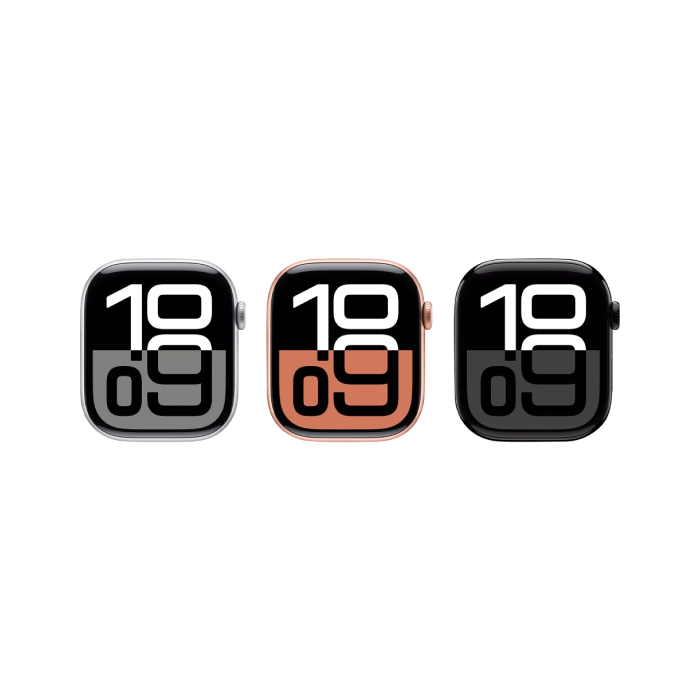 Apple Watch Series 10 42mm Silver Aluminium Case with Denim Sport Band S/M
