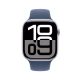 Apple Watch Series 10 42mm GPS + Cellular Silver Alu. Case w. Denim Sport Band - M/L