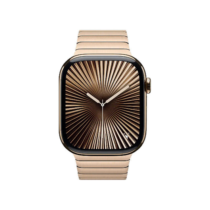 Apple Watch Series 10 GPS + Cellular 42mm Gold Titanium Case w. Gold Link Bracelet